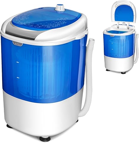 COSTWAY mini machine à laver 2 kg essoreuse semi-automatique camping dortoir